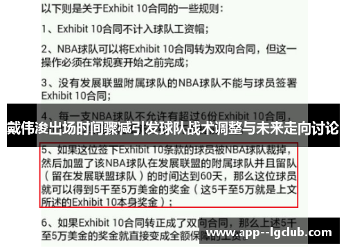 戴伟浚出场时间骤减引发球队战术调整与未来走向讨论 戴伟浚出场时间骤减引发球队战术调整与未来走向讨论